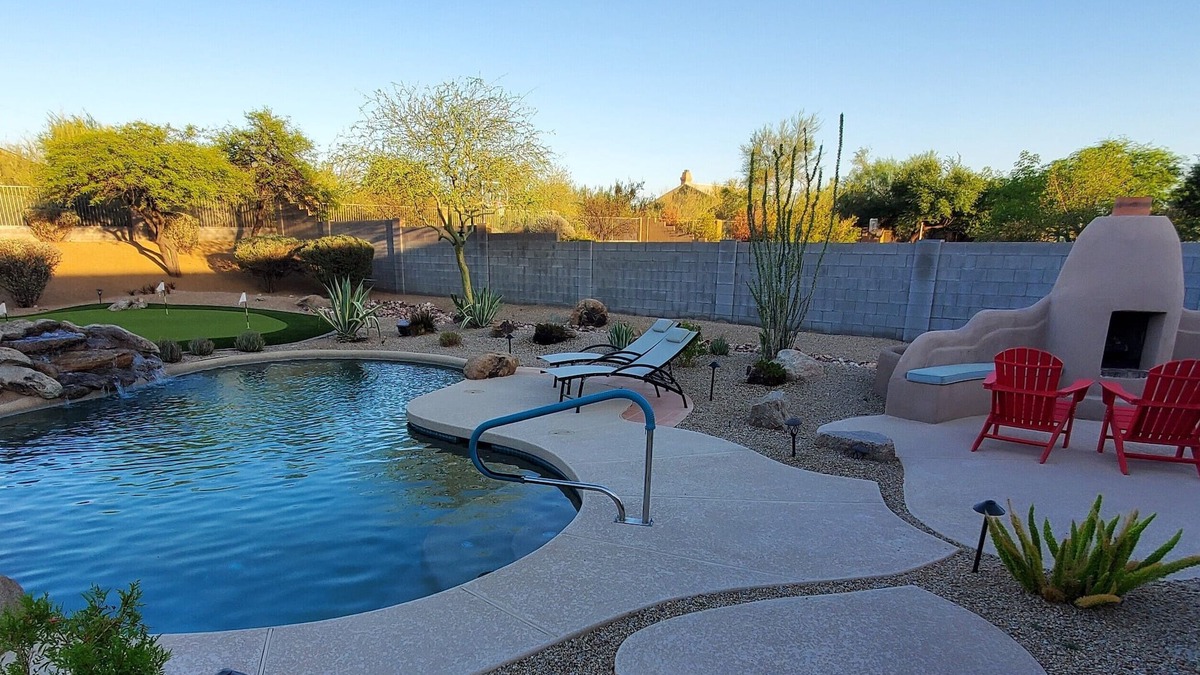 Tatum Ranch House | Heated Pool, Putting Green, Fireplace, Game Room