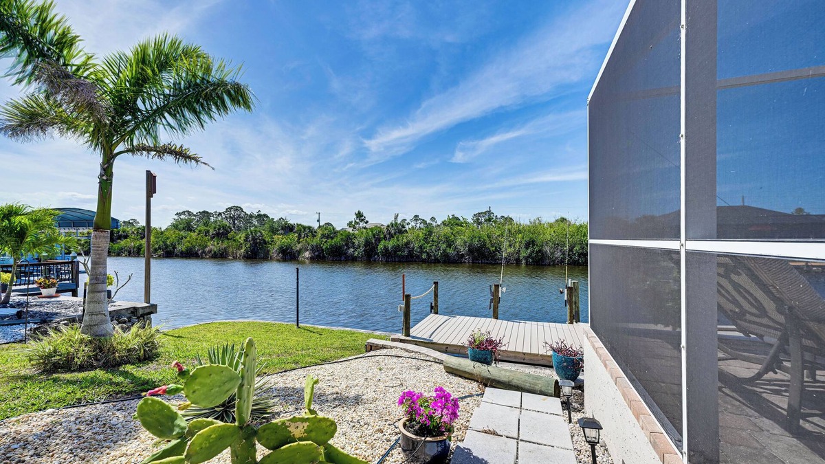 South Gulf Cove House | Heated Pool w/Canal Views: Port Charlotte Home