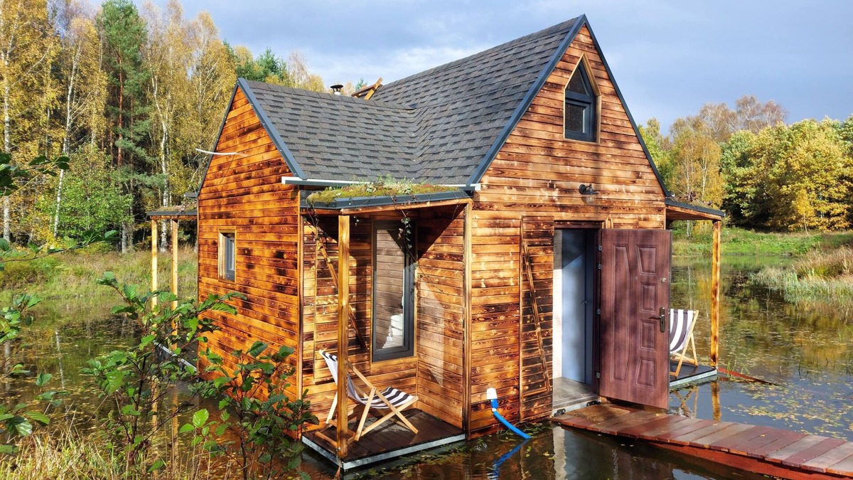 Kolczyglowy Boat Rental | heather hut, cottage on a pond + 2 hectars of area