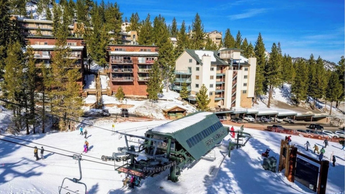 Tahoe Village Condo | Heavenly Stagecoach lift ski in ski out condo with private hot tub