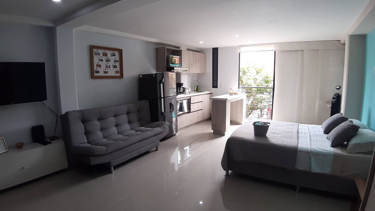 Bello Apartment | Hermoso Apartaestudio a 3 cuadras de la Estación Metro