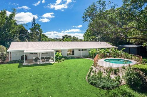 Myocum House | Hidden Byron - designer hinterland oasis with pool, fireplace and firepit