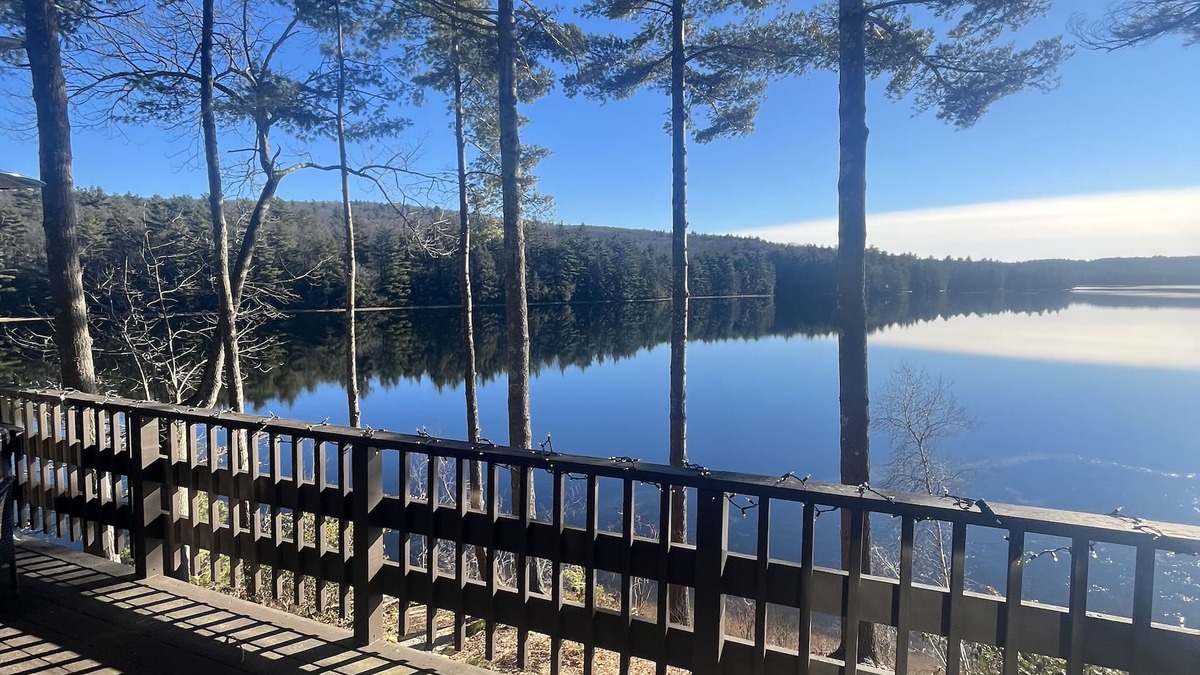 Stafford Ski Chalet | Hidden Lake Chalet w/fire pit, sauna, trails, directly on lake