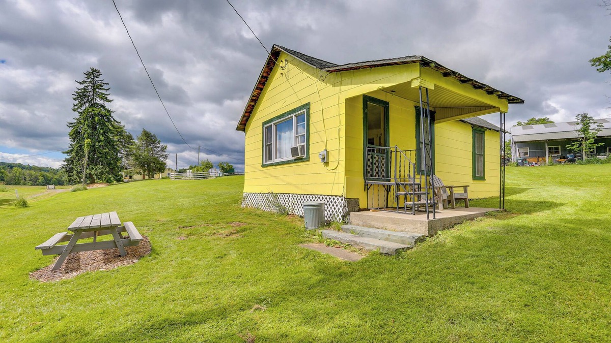 White Mills Cabin | Historic Honesdale Cabin on Farm & Animal Rescue!