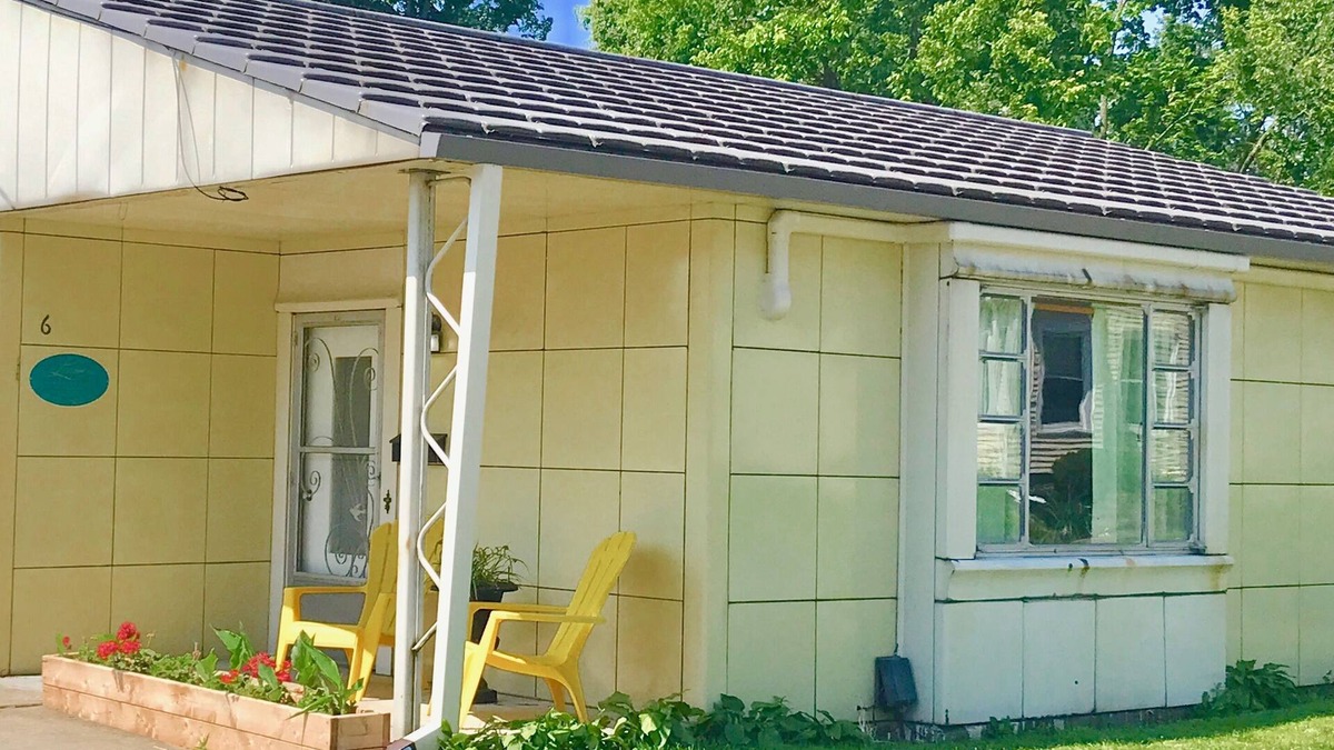 Mount Vernon House | Historic PostWar Lustron House ADA Accessible Ramped Sidewalk