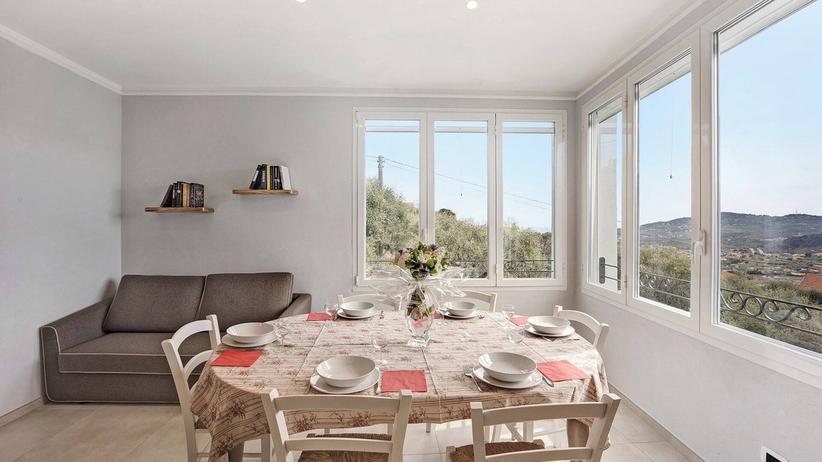 Diano San Pietro Apartment | Holiday Apartment 'Madonna Della Neve' with Mountain View, Garden & Wi-Fi
