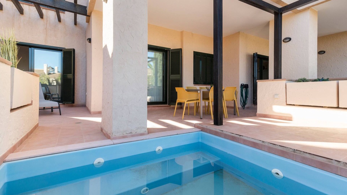 Fuente Alamo de Murcia Apartment | Holiday Apartment "El Oasis Casa Palmera 16 Bajo B" with Private Plunge Pool