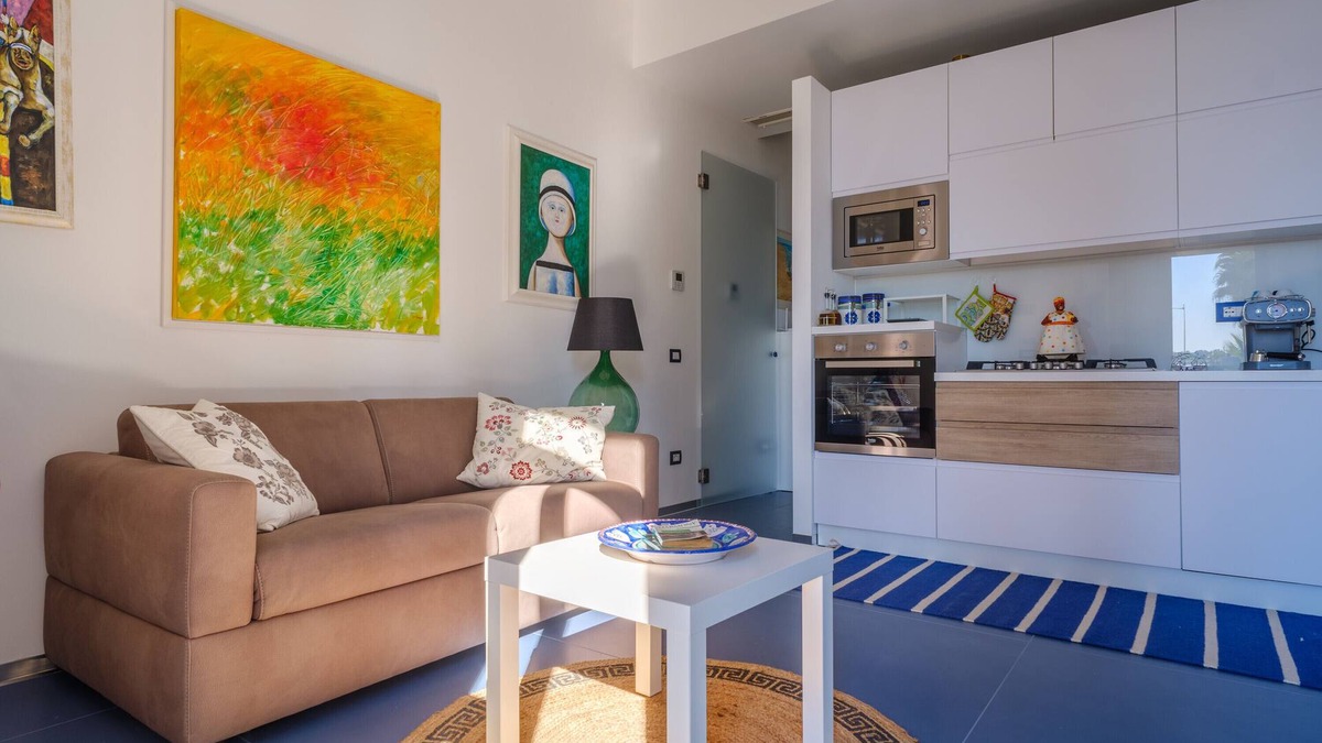 San Cataldo Apartment | Holiday Apartment SoleLuna with Sea View, Terrace & Wi-Fi