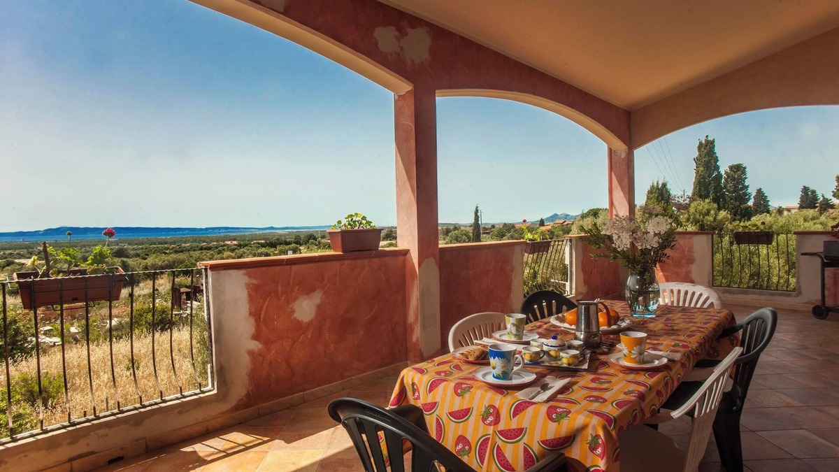 Masainas House | Holiday Home "Elena" with Sea View, Air Conditioning & Terrace