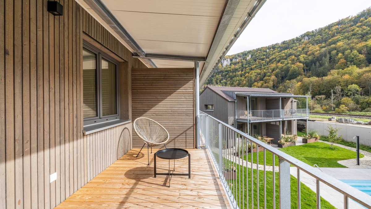 Beuron Apartment | Holiday home 'Lupus 5' with mountain views, private terrace and WLANn