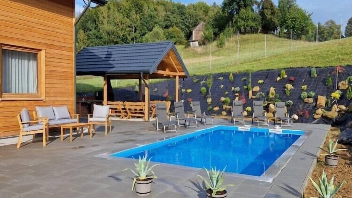 gmina Iwierzyce House | Holiday Home Wiśniowa with Pool and Nature