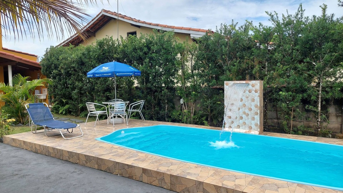 Caraguatatuba House | Holiday House Caraguatatuba Swimming Pool in Private Condominium Massaguaçu Beach