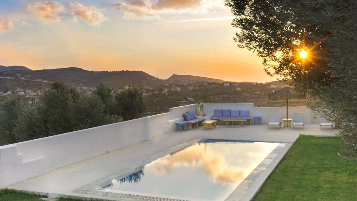 Pitsidia Villa | Holiday villa Aspruga, private pool, absolutely quiet and secluded location