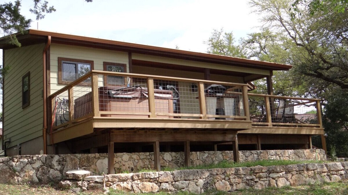 Wimberley House | Home On The Range Charming Home - large private deck w/hot tub and Great Views