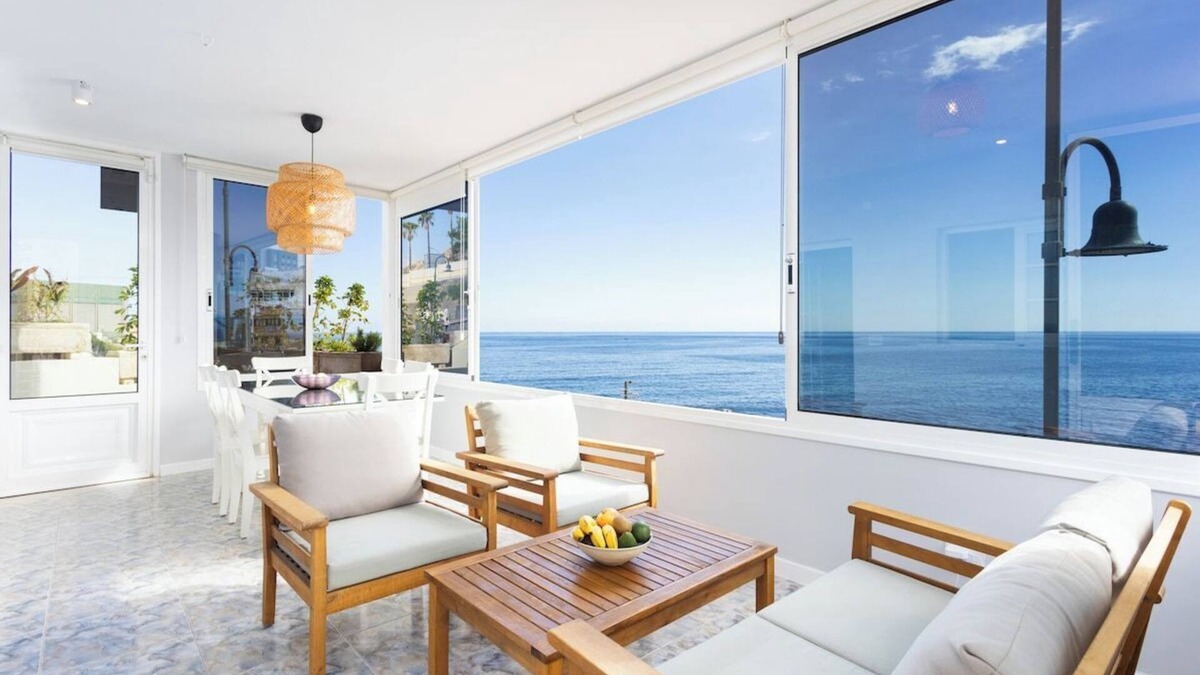 Las Caletillas Ski Chalet | Home2Book Stunning Beachfront House With Sea Views
