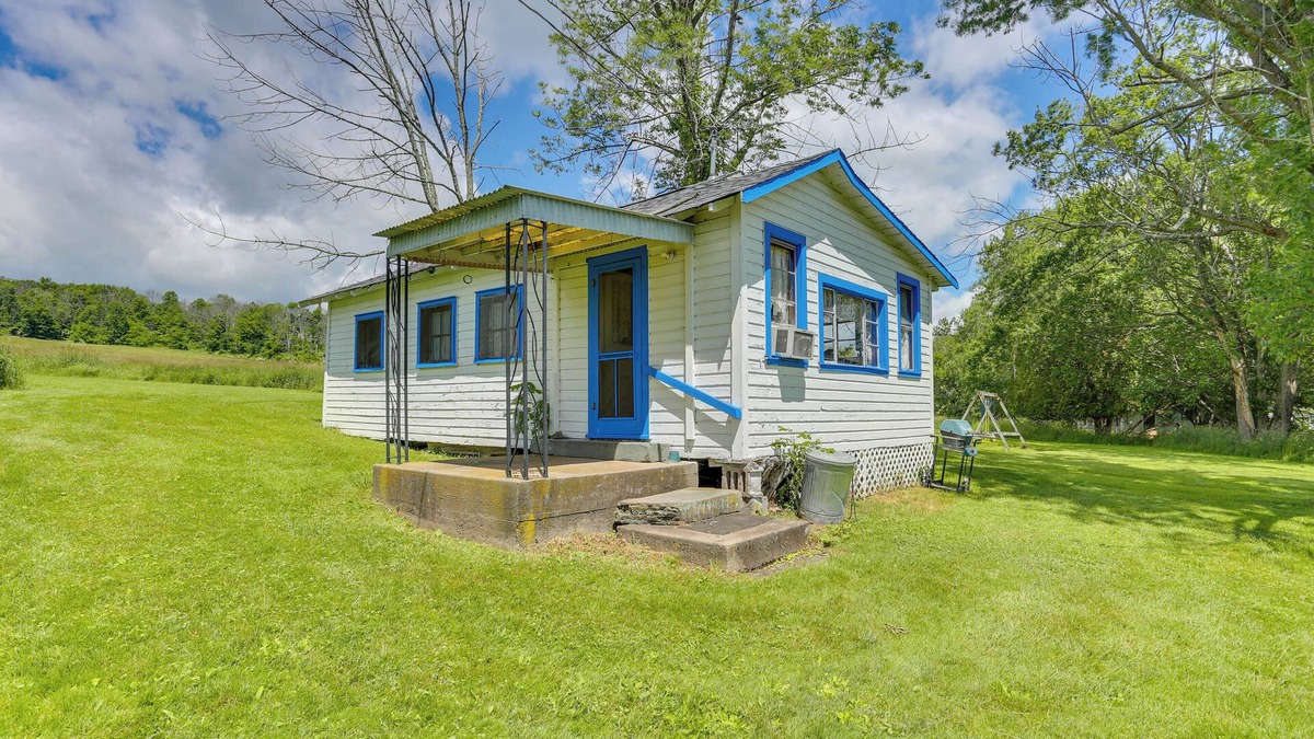White Mills Cabin | Honesdale Cabin: 110 Shared Acres, Animal Rescue!