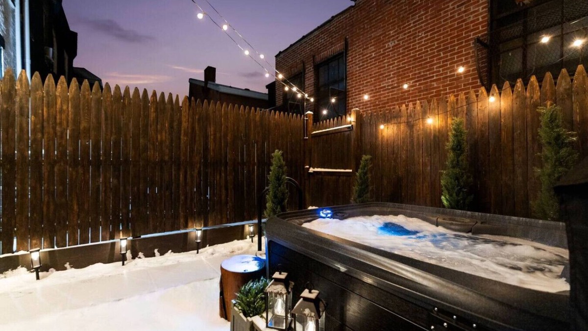 Lawrenceville House | ★HostWise Stays★ Hot Tub, King Bed, Cabin Vibes in Lawrenceville!