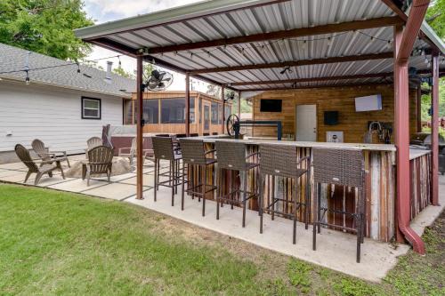 Bryan House | Hot Tub and Outdoor Kitchen Stylish Home in Bryan