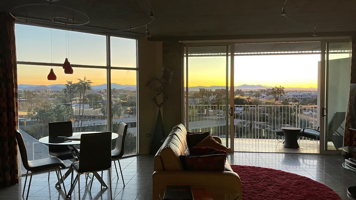 Arts District Condo | Hotel Valley Ho - Corner Tower Loft Suite - Pool and Old Town Scottsdale Views