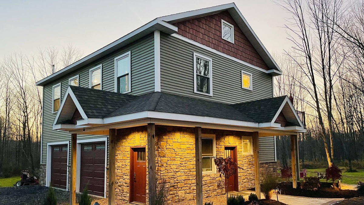 Phoenix House | House on 22 acres of woods, trails, lawn, and ponds. On NYS Snowmobile Trail.