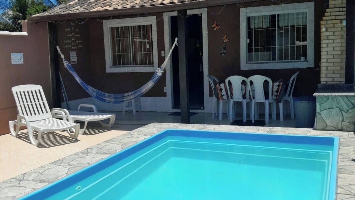 Unamar House | House with pool, barbecue, 250 meters from the beach