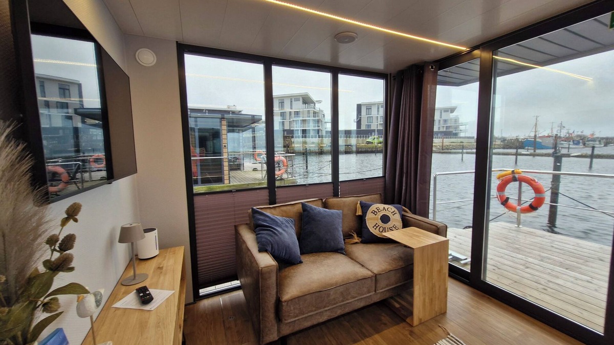 Wendtorf Boat Rental | Houseboat Fjord Cumulus with bio sauna and roof terrace in Wendtorf/Kiel Fjord