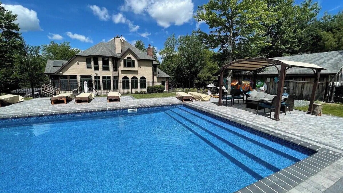 Ellenville House | Hudson Valley Luxury | Pool, Theater, Sleeps 28