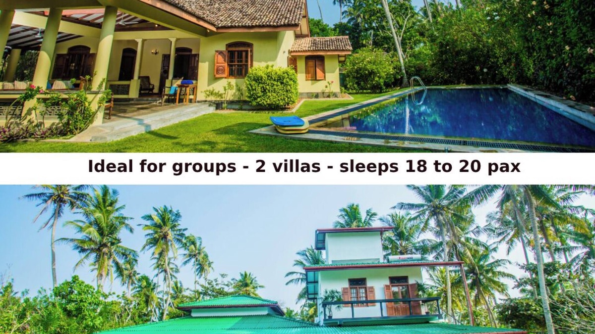Kathaluwa House | Ideal for Groups - 7 bedrooms - sleeps 18 to 20 pax - 2 pools - two villas