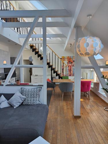 Werden Apartment | Im Löwental Galeriewohnung an der Ruhr, 2 Schlafzimmer auf 2 Ebenen