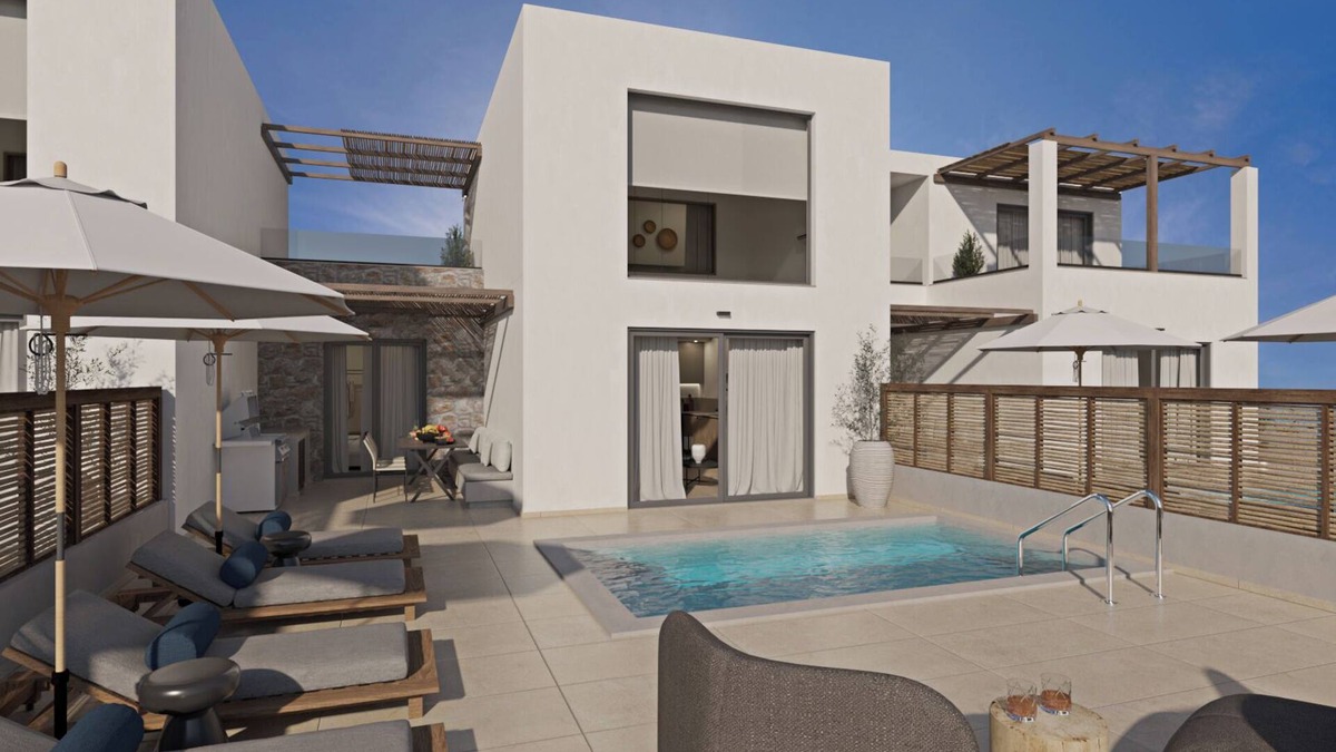 Khora Sfakion Villa | Imbros Villas Free* Heated Pools in mountains!