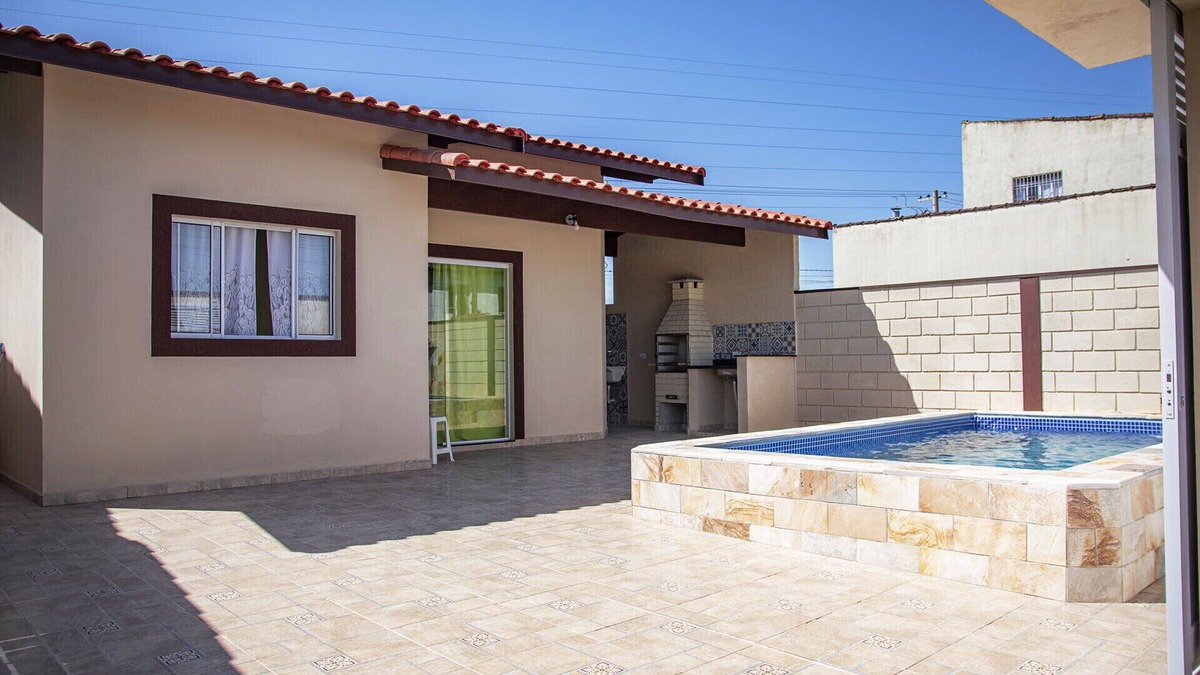 Tupy House | Incrível casa com piscina e churrasq - Itanhaém/SP