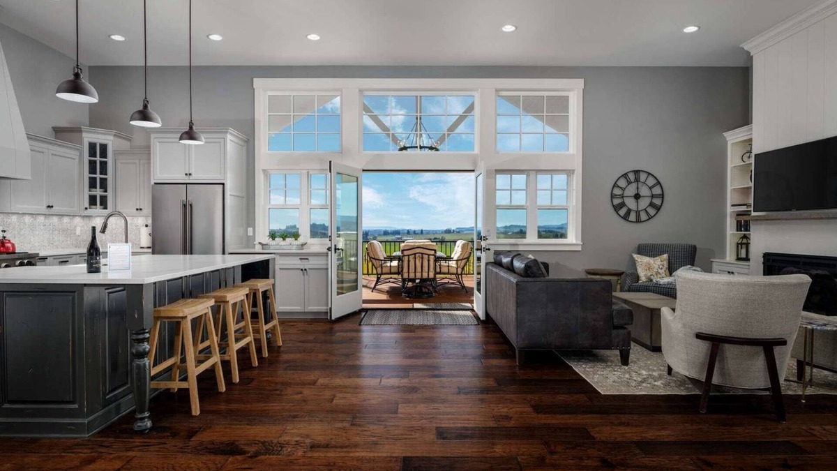 Yamhill House | Incredible New Farmhouse Above Vineyard on 80+ Acres w/Huge Deck & Ping Pong In Heated/AC Garage
