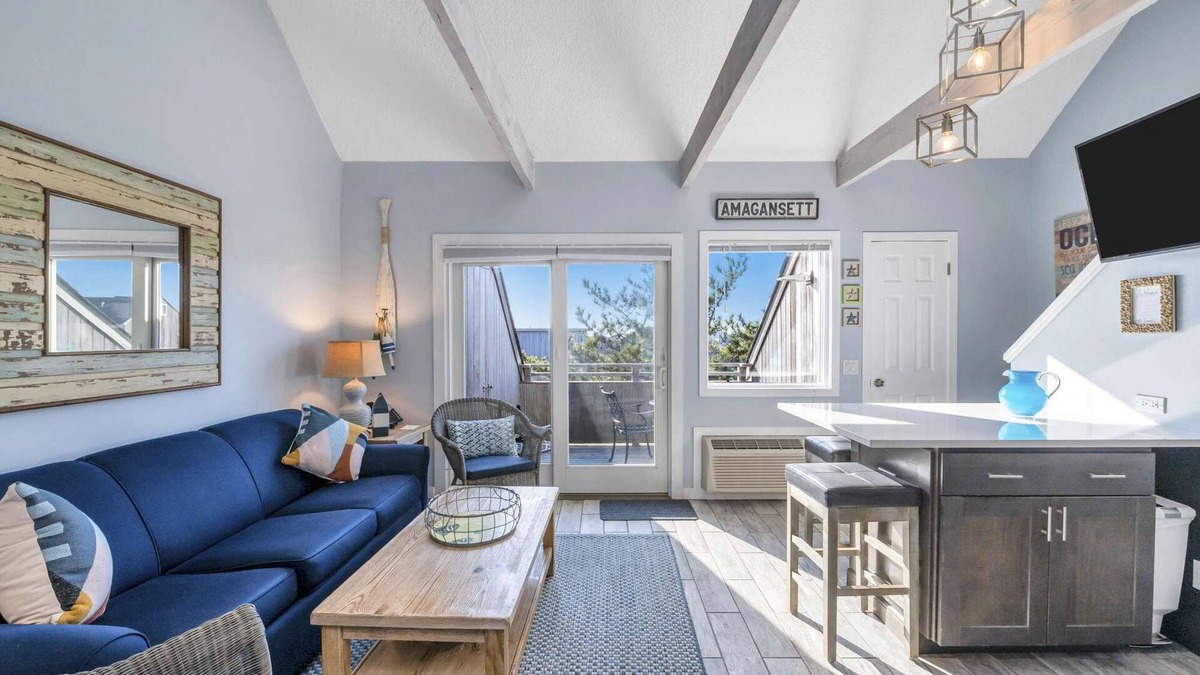 Napeague Apartment | Industrial Inspired Interior 1BR+Loft & Deck view