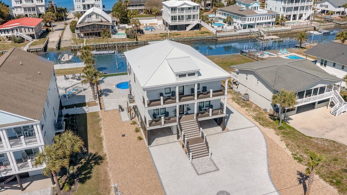 Inlet Harbour House | Inlet Pearl: Modern Beach Oasis w/Private Pool & Dock!