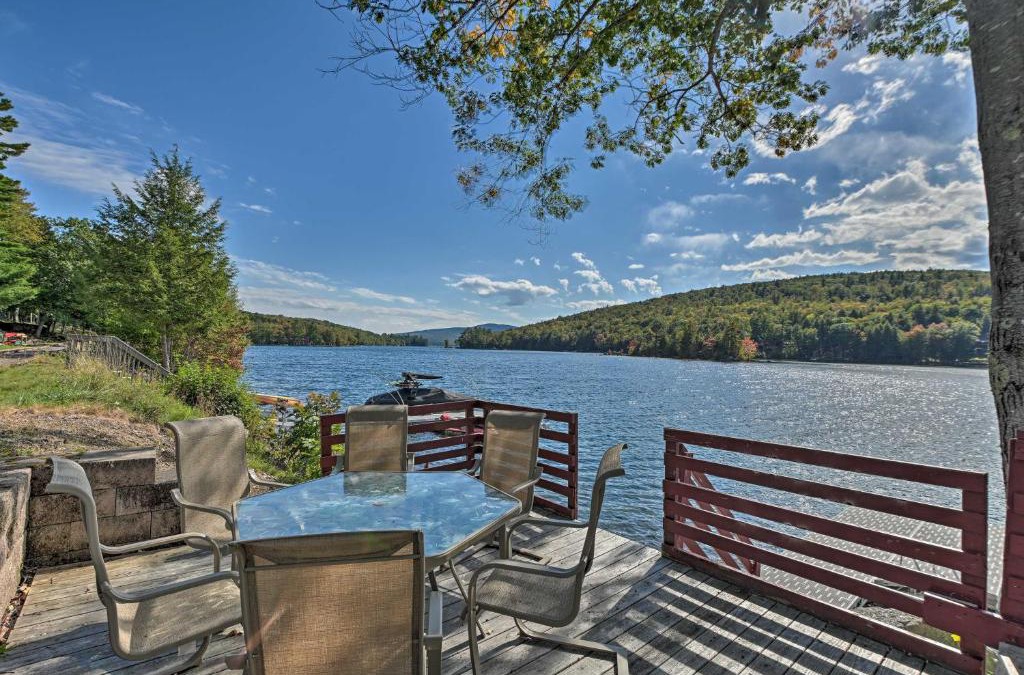Lucerne-in-Maine House | Inviting Lakefront Home Seasonal Boat Dock!