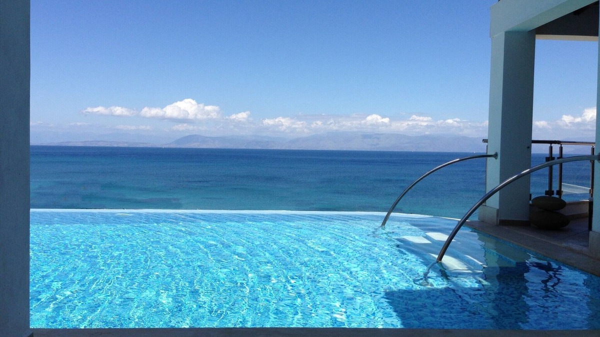 Notos Villa | Ionian Pearl villa in Corfu. Private pool - Jacuzzi - Sauna - Cinema, 4 bedrooms