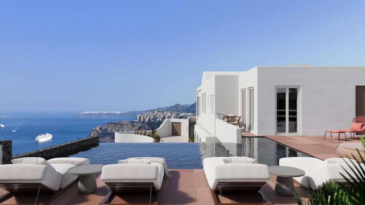 Vourvoulos Villa | Islet Santorini Retreat: Infinity Caldera Views