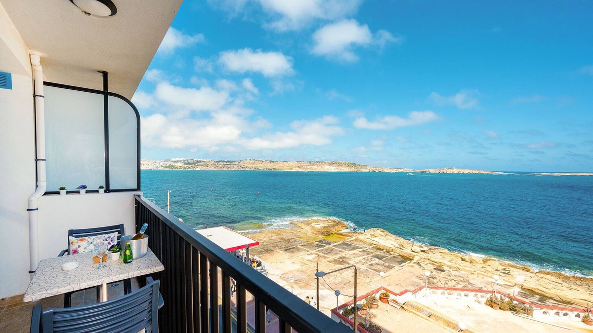 Bugibba Apartment | Islet Seaview 1 Bedroom Apartment With 2 Balconies