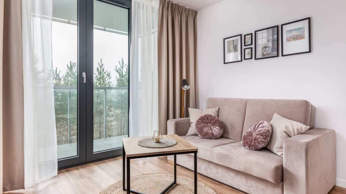 Mielno Apartment | Jantaris B16 | Seaside Studio | A/C | Balcony