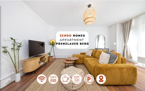 Pankow Apartment | Japandi Apartment with Washer, Kitchen & Netflix near Schönhauser Allee