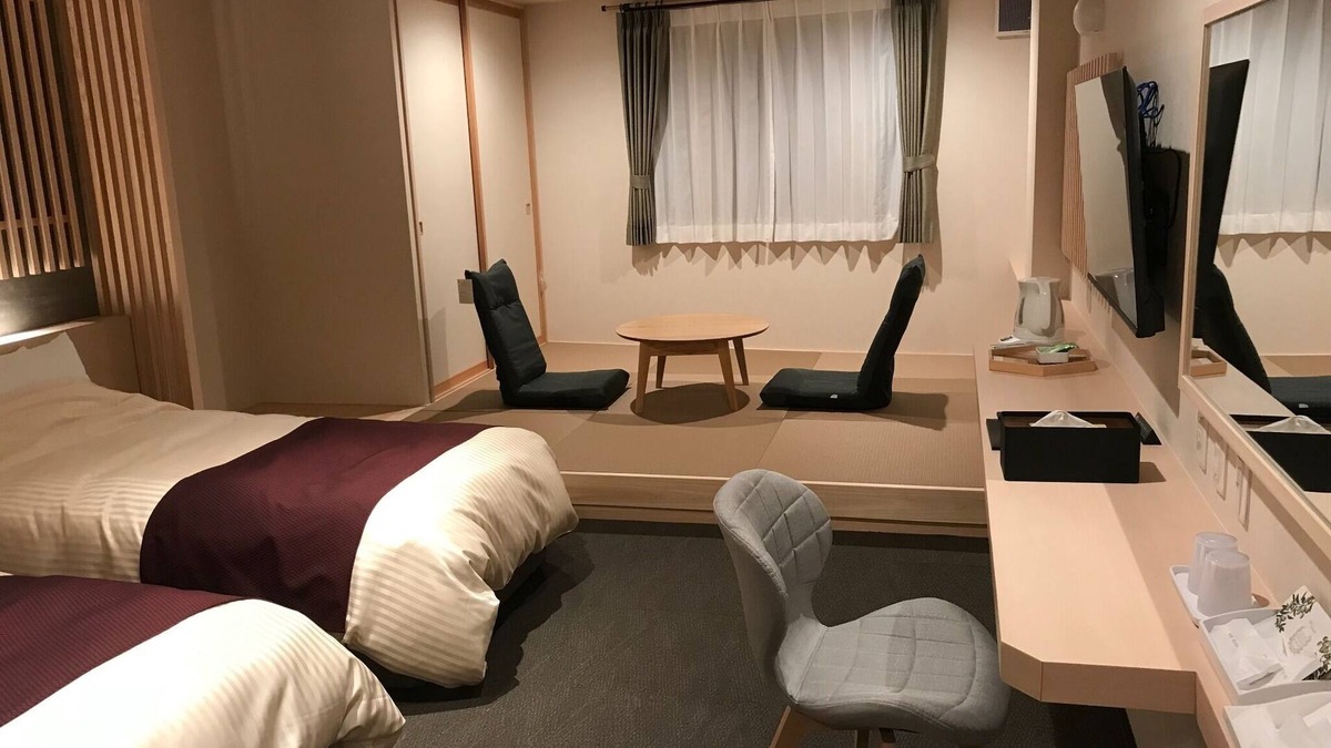 Nukazuka Hotel | JapaneseWestern style twin with bath nonsmoki/Aizuwakamatsu Fukushima