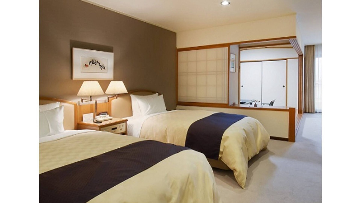 Dogo Hot Spring Hotel | JapaneseWestern style room twin 4 and a half t/Matsuyama Ehime