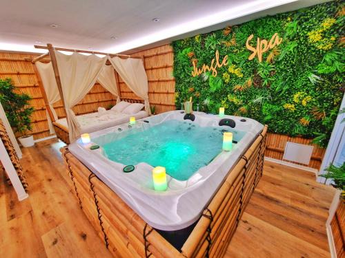 Muntzenheim Apartment | JUNGLE SPA-4 Pers-Jacuzzi-Parking-Jardin-Clim-Colmar