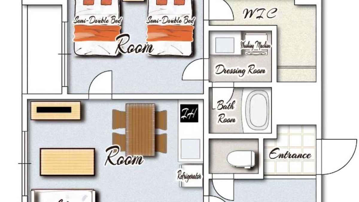 Miyazaki Hotel | Junior Suite Room 2 semidouble beds with kitche/Miyazaki Miyazaki