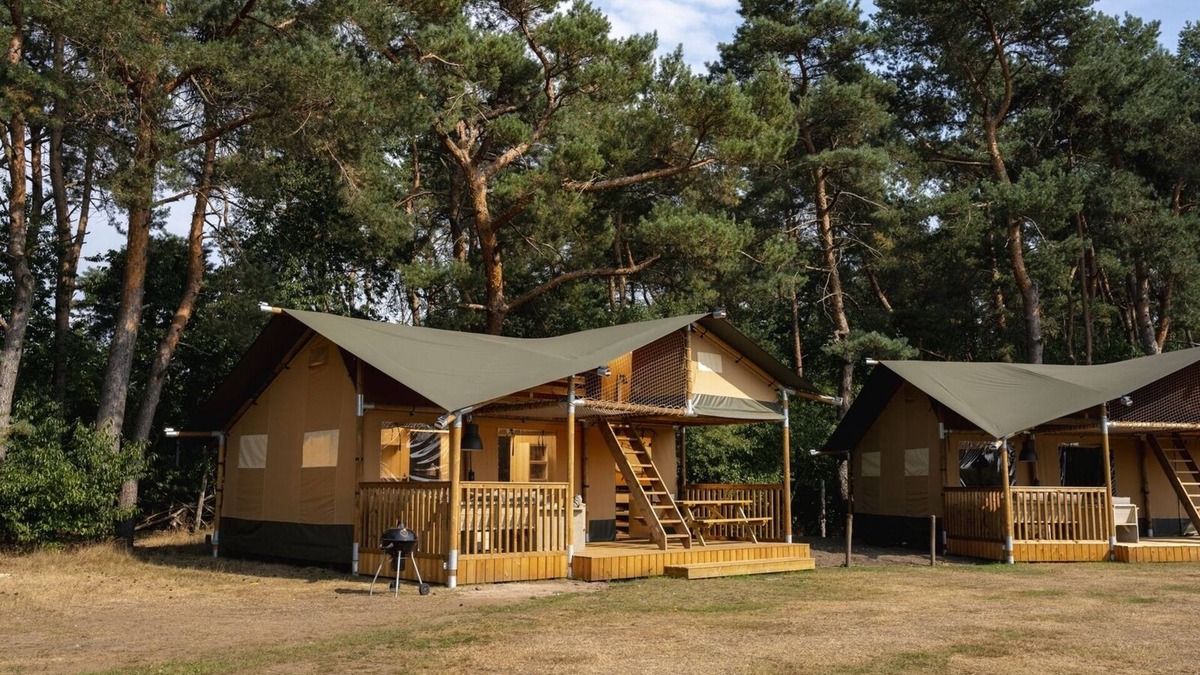 Wilsum Cabin | Kamperen Maar met de Luxe van Thuis? Verblijf in een Safaritent Voor 7 Personen bij Wilsumer Berge