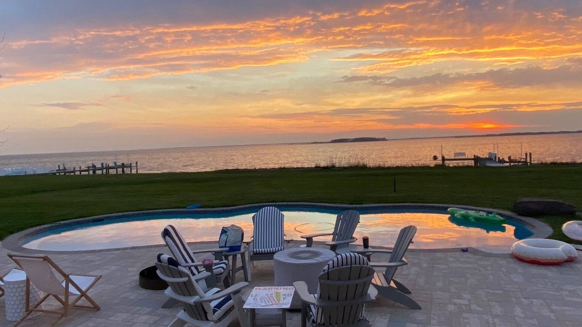 Grasonville House | Kent Island Waterfront | Pool | Outdoor Dining | Stunning View | Private Dock