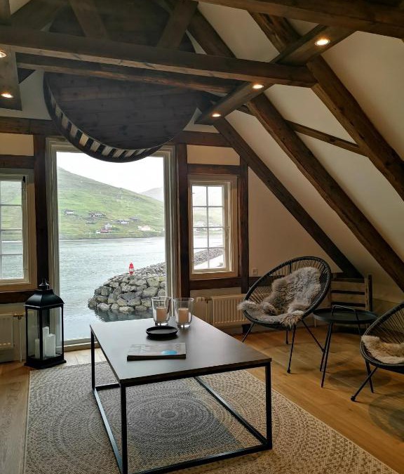 Sorvagur Apartment | Løðupakkhúsið - Historical Warehouse - Top Floor