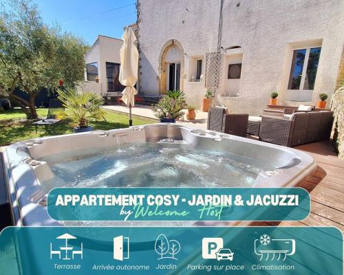 Aigues-Vives Apartment | L'Appartement de Rémi, Jardin et jacuzzi