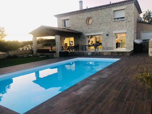 Allegre Les Fumades Villa | LA BASTIDE DU SOLEIL avec piscine, calme, randonnée à proximité