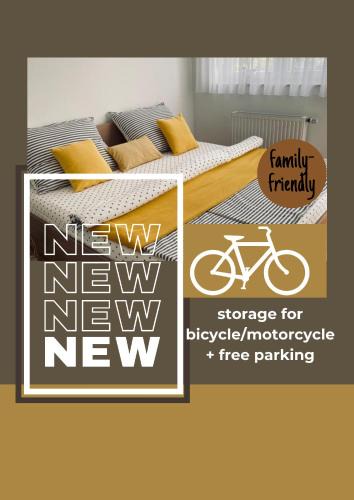 Osijek Apartment | LA CASA GRADSKI VRT modern family apartment with lockable bike storage